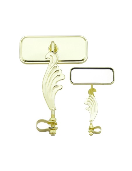 Rectangle Wing Mirror Left All Gold.